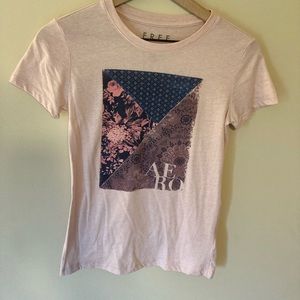 Aeropostale Pink Floral Shirt M Free State
